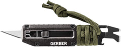 Gerber Gear Prybrid. Box Cutter Retractable Blade. Heavy Duty Utility Knife with Pry Bar. Bottle Opener. and Wire Stripper - Multi tool Pocket Knife - EDC Gear - Blue