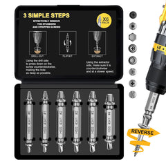 Screw Extractor Set - Stocking Stuffers for Men Adults Gifts for Dad - Tools Gadgets for Men Bolt Extractor Kit - Christmas Birthday Anniversary Valentines Day Gifts for Him Husband Boyfriend